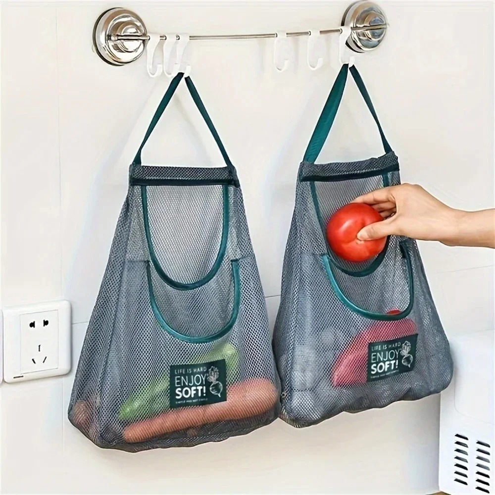 Food Storage Net - Reusable Storage Bags Kitchen Hanging Mesh