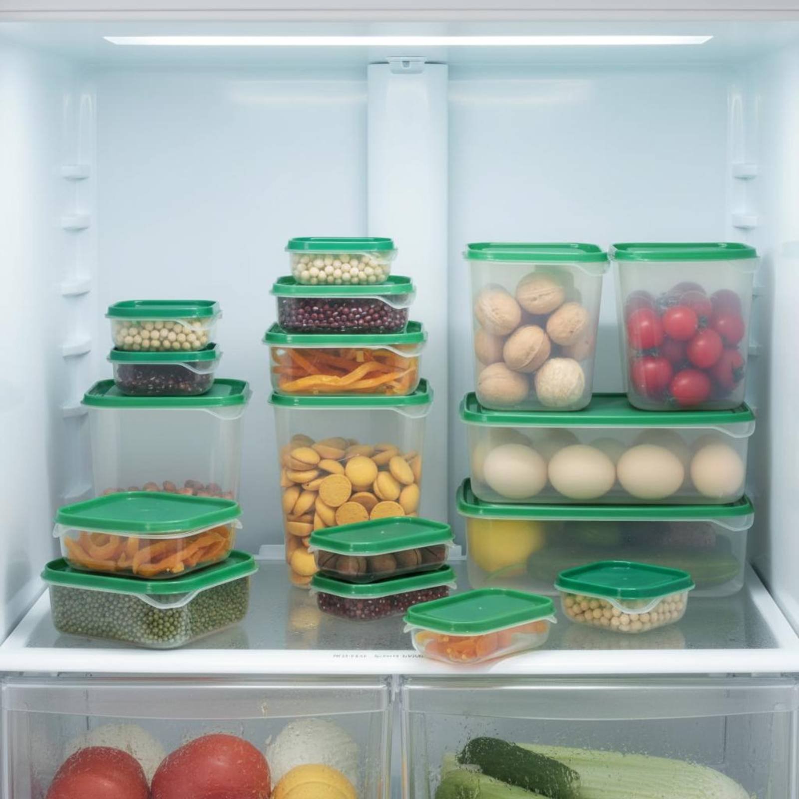 Food Storage Lid - 17 Pieces Fridge Storage Box Set