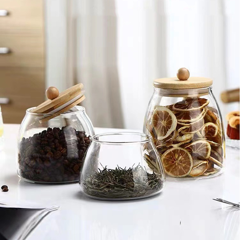 Glass Food Storage Xl - Spherical Glass Food Storage Container with