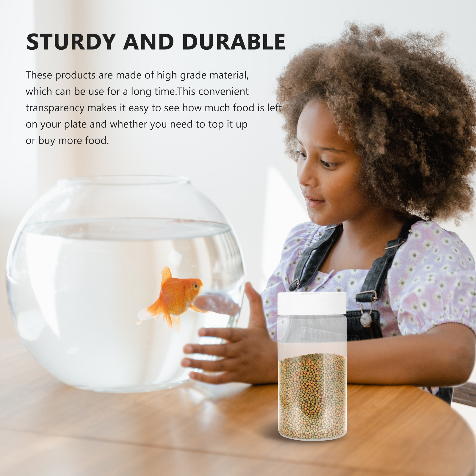 Food Storage How To - 2Pcs Transparent Fish Food Bottles Premium