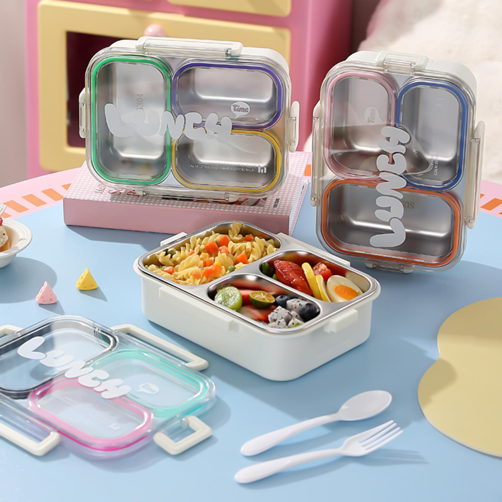 Food Storage With Dividers - Stainless Steel Lunch Box Divided Leak-proof
