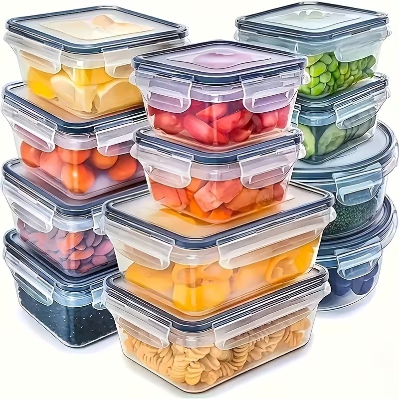 Food Storage Order - 4-Piece Clear Food Storage Containers with