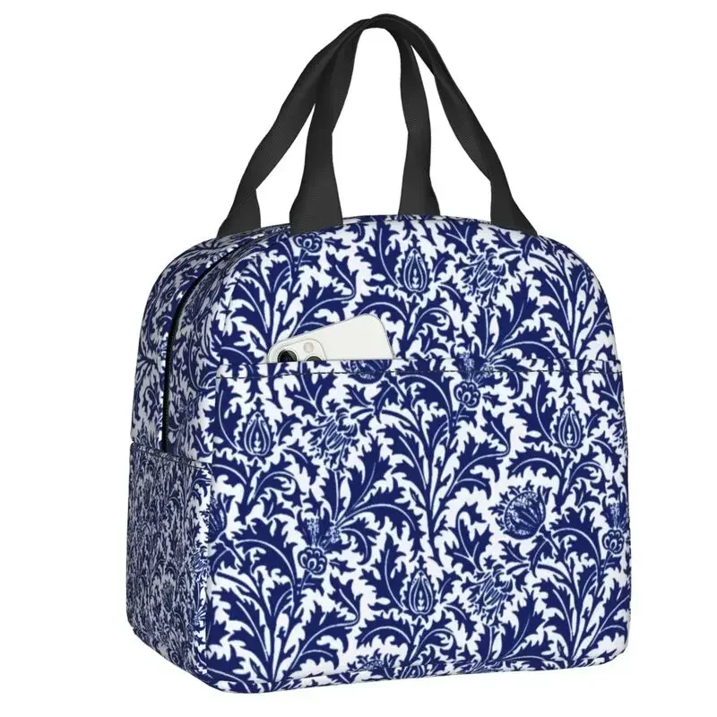 Food Storage Lunch Box - William Morris Thistle Damask Thermal Insulated