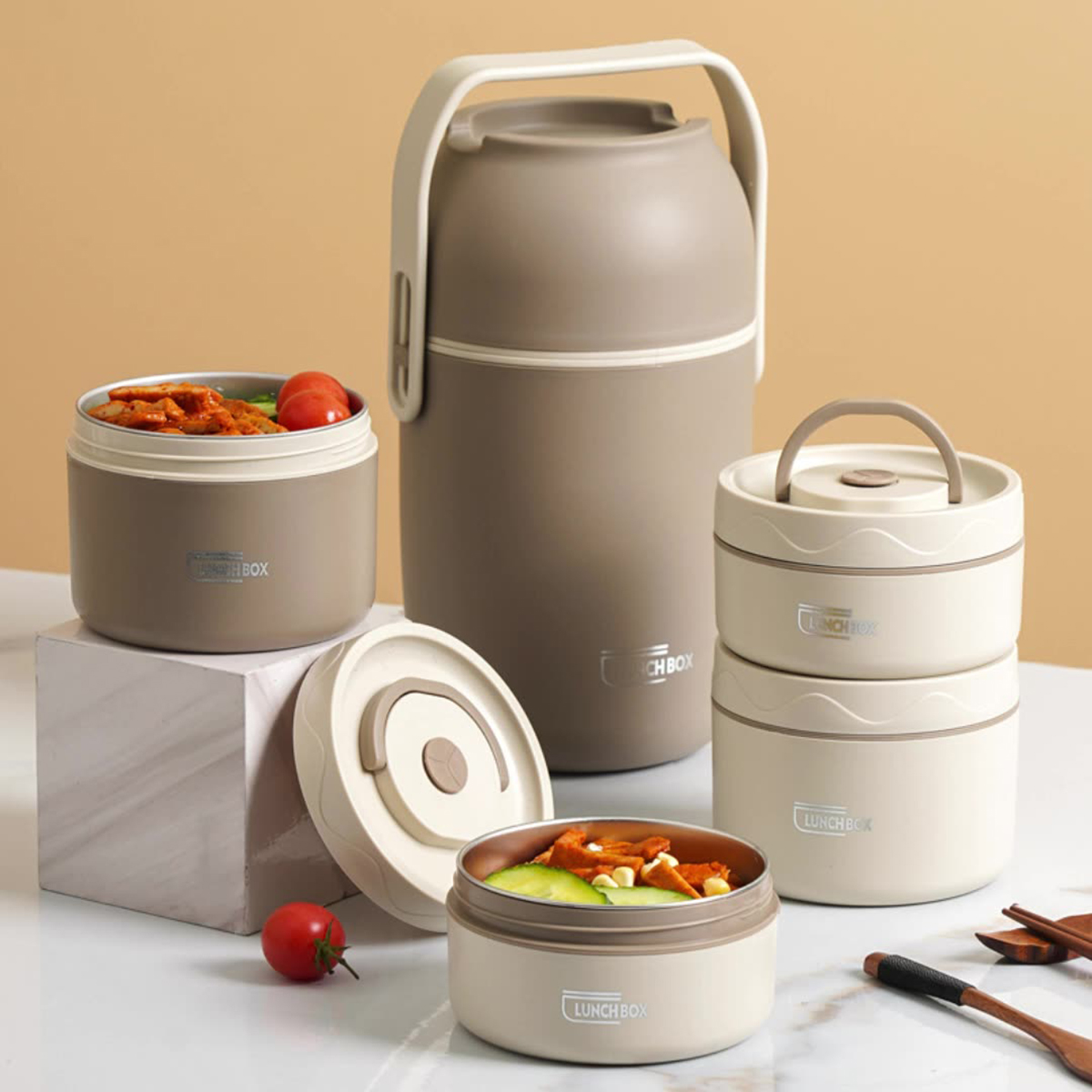 Food Storage Thermos - 304 Stainless Steel Vacuum Thermal Lunch