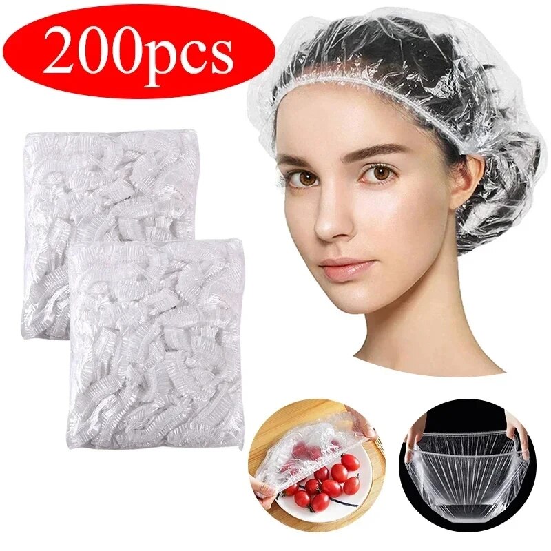 Food Storage Net - 100/200 Pcs Disposable Children Shower Cap
