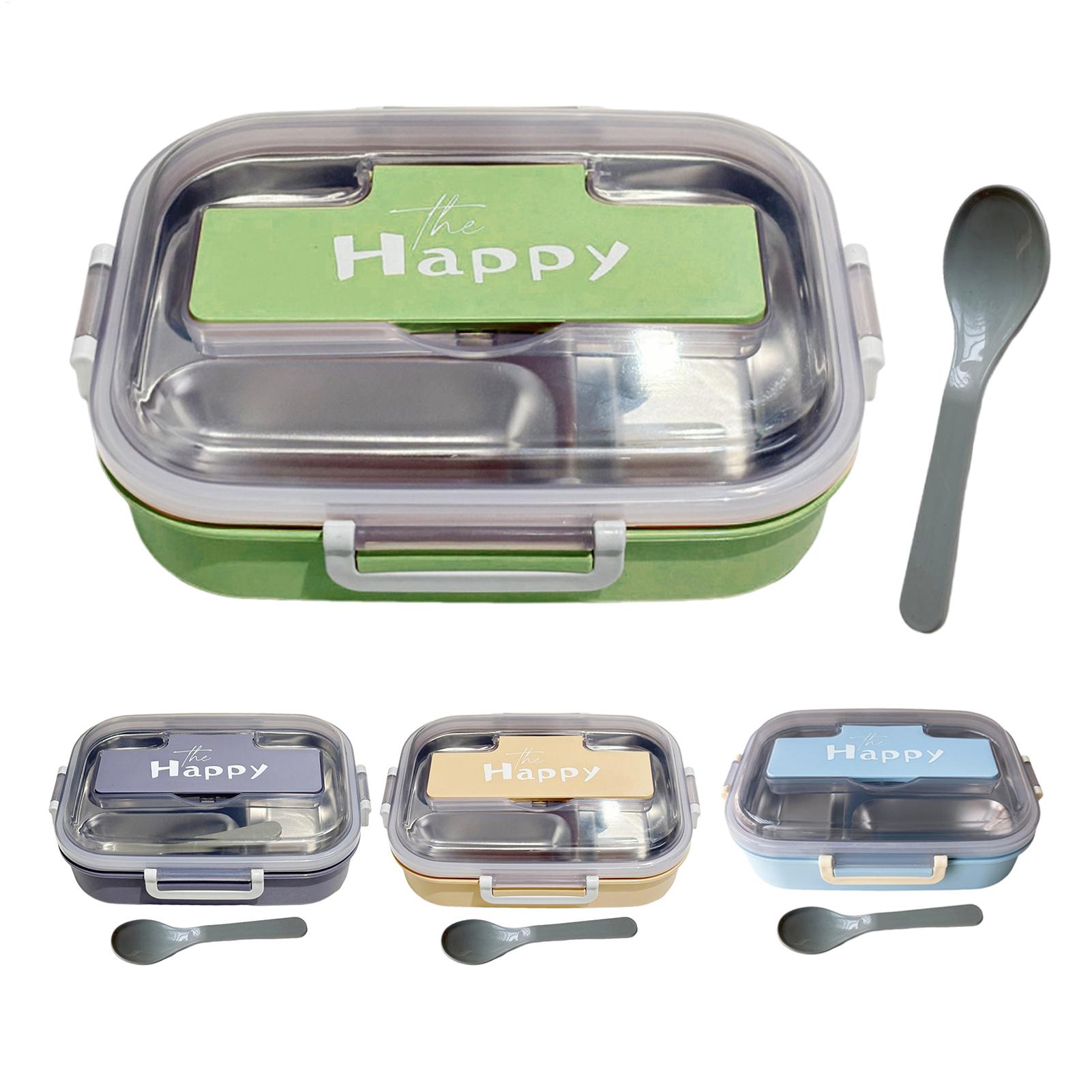 Food Storage With Dividers - Portable Lunch Box Stainless Steel Divided
