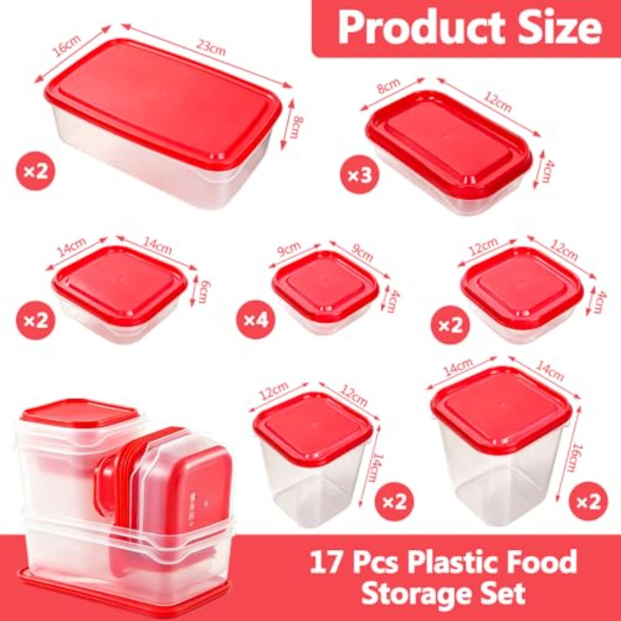 17Pcs Plastic Food Storage Set - огляд і ціна Food Storage Lid