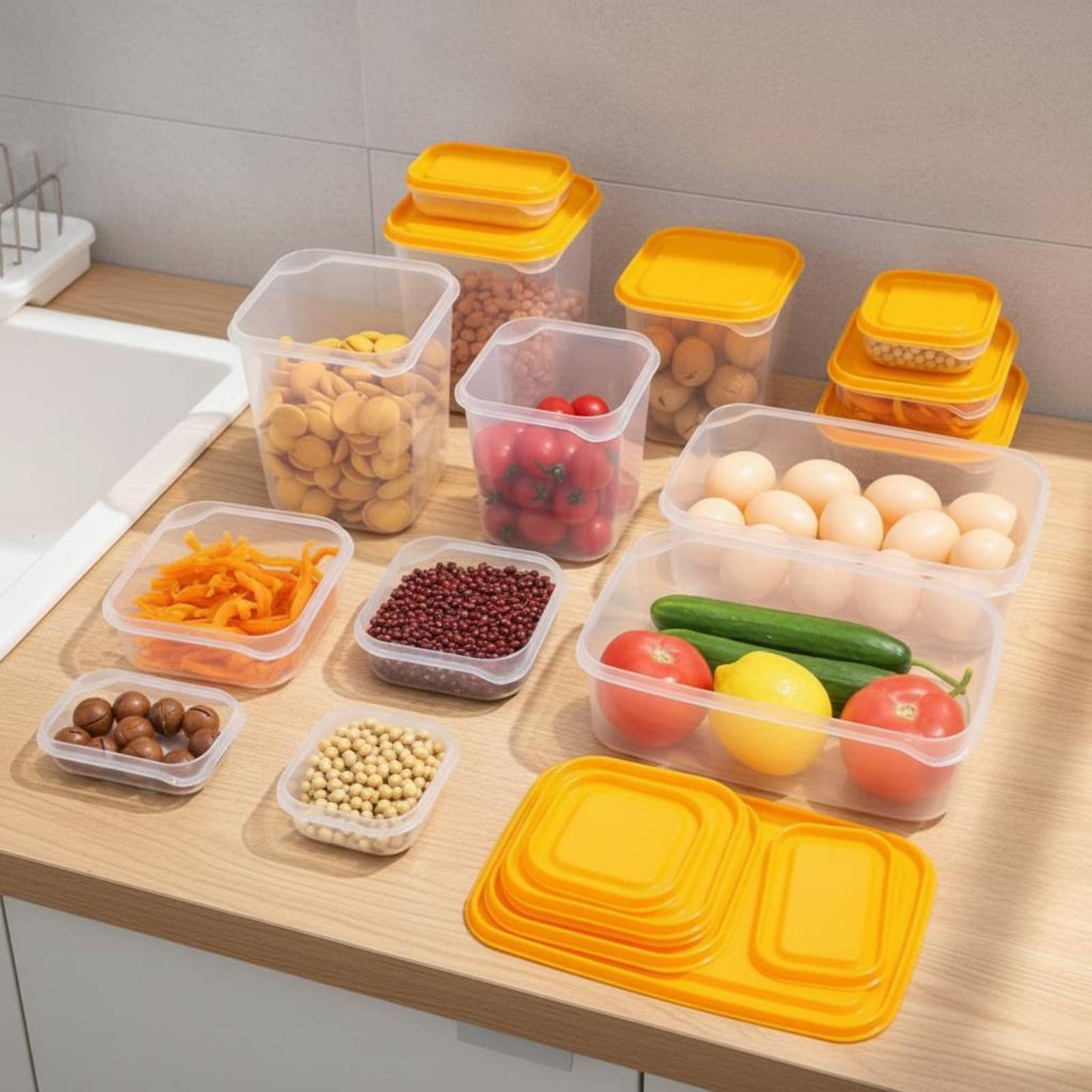17 Pieces Fridge Storage Box S - огляд і ціна Food Storage Lid