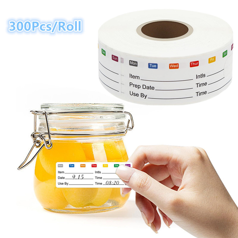 300Pcs/Roll Kitchen Date Food  - огляд і ціна Food Storage Expiration Dates
