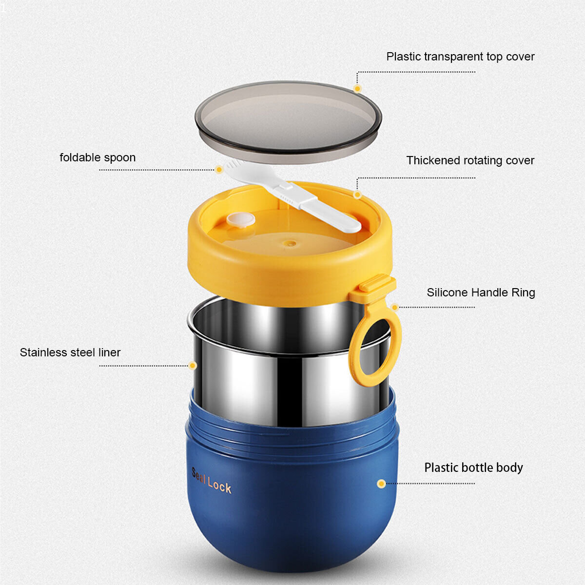 600ML Stainless Steel Lunch Bo - огляд і ціна Food Storage Thermos