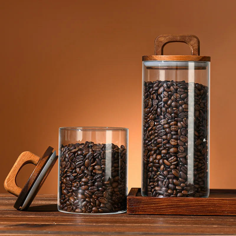 700-2100ml Wood Lid Glass Jar  - огляд і ціна Glass Food Storage Xl