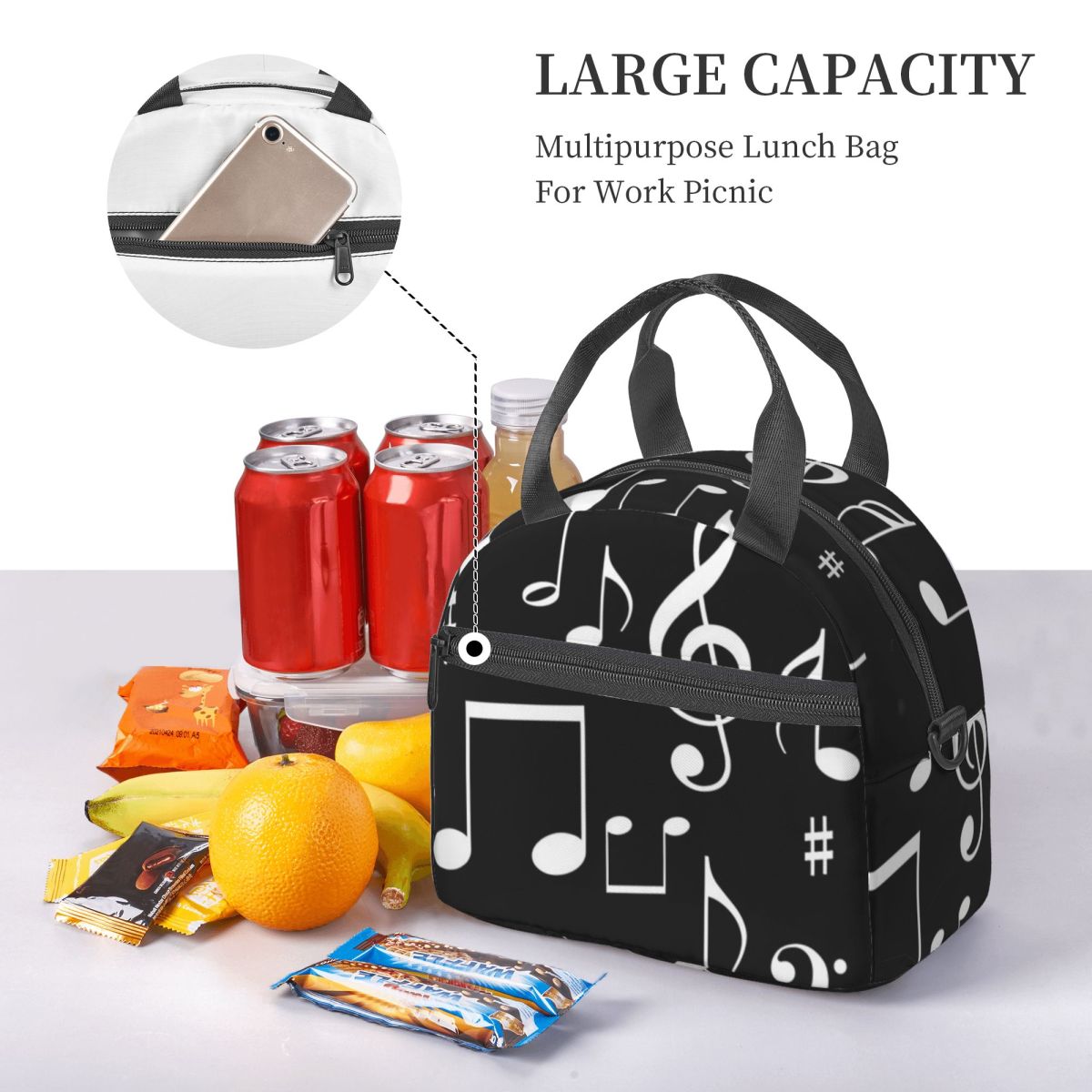Music Notes Insulated Lunch Ba - огляд і ціна Food Storage Notes