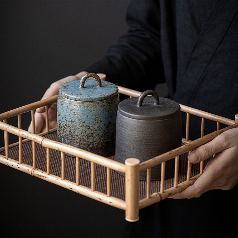 Ceramic Tea Caddy Sealed Jar S - огляд і ціна Food Storage With Dividers