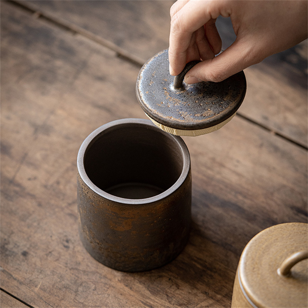 Ceramic Tea Caddy Sealed Jar S - огляд і ціна Food Storage With Dividers