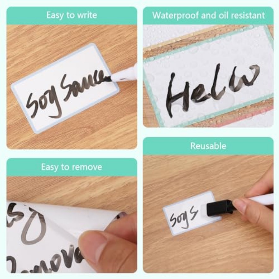 Dry Erase Sticker Labels Reusa - огляд і ціна Food Storage Notes