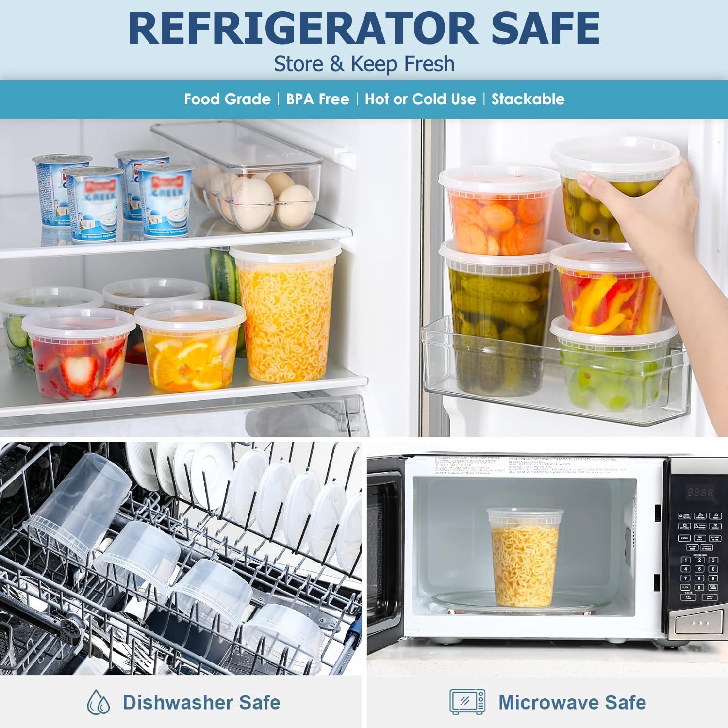 24pcs Deli Food Storage Contai - огляд і ціна Food Storage Order