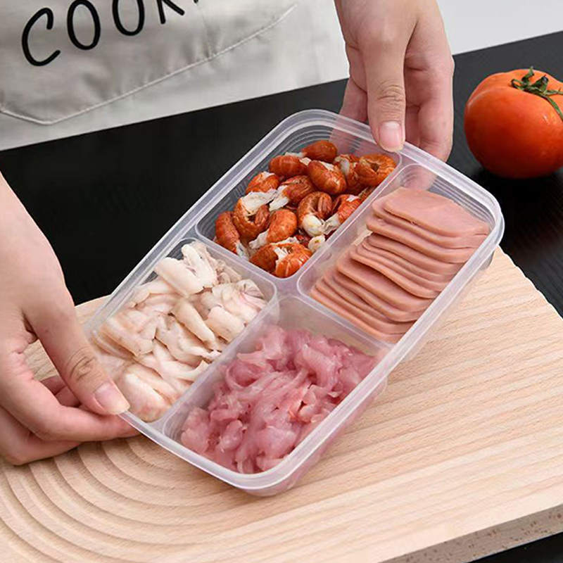 New【4 Grids Plastic Storage Bo - огляд і ціна Food Storage Cabinet