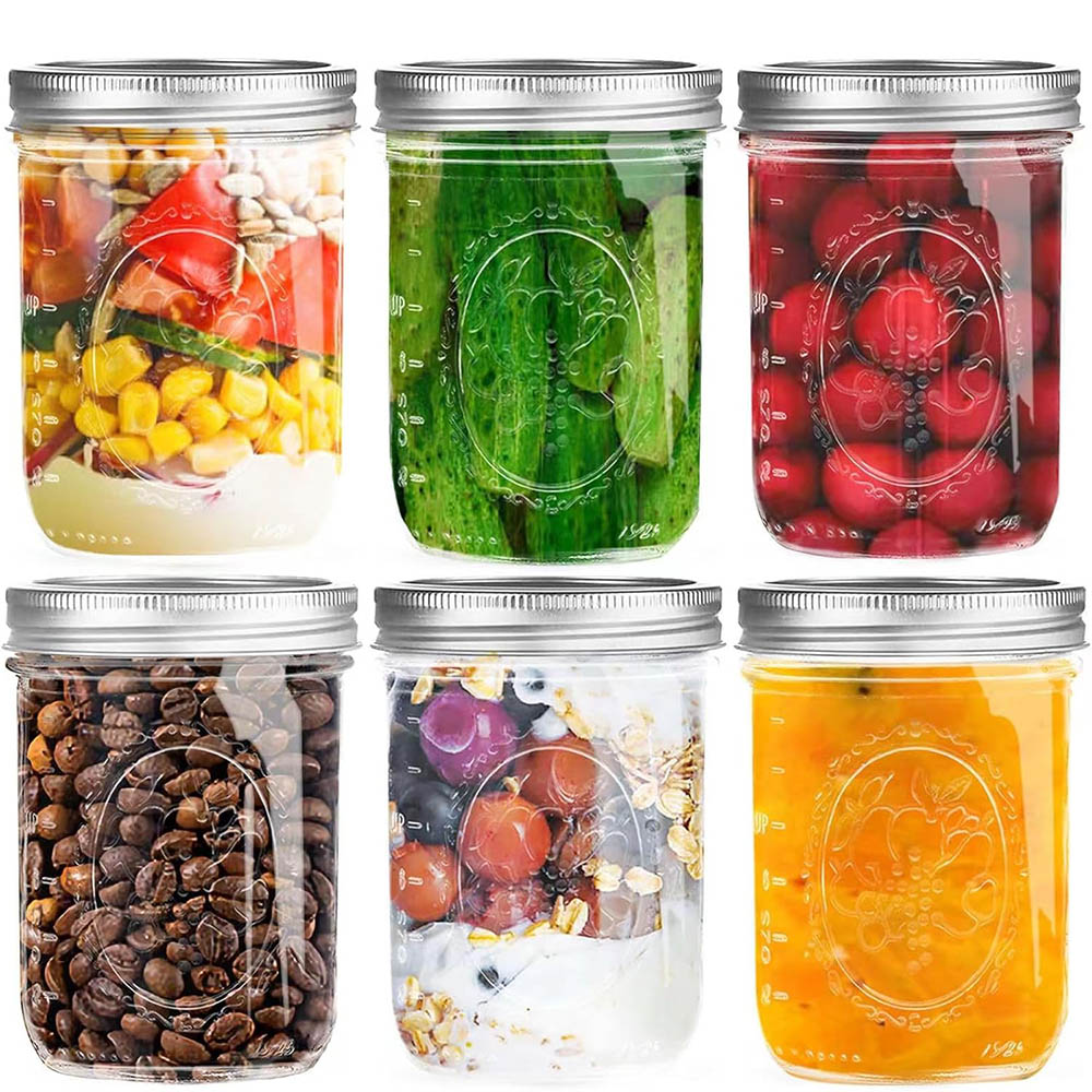 16oz Wide Mouth Mason Jars wit - огляд і ціна Food Storage Lid