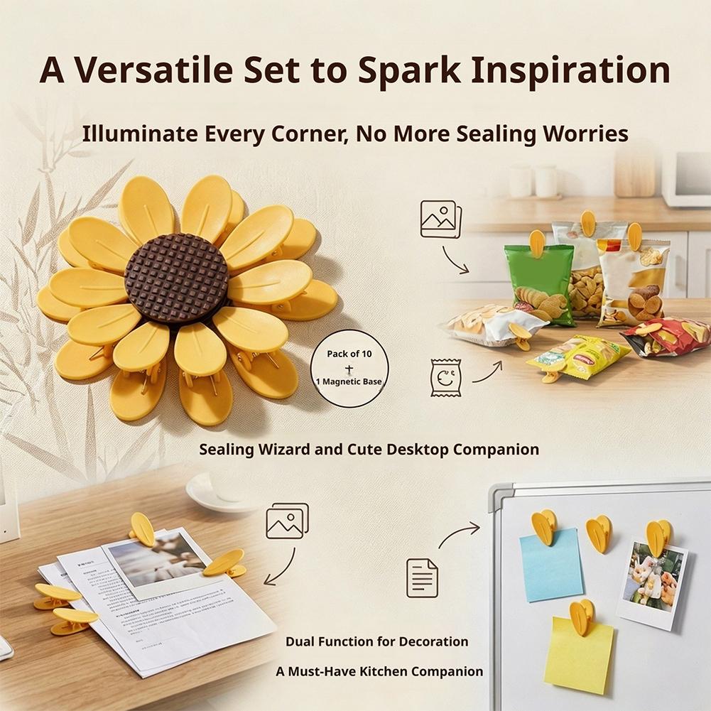 10Pcs Cute Sunflower Magnetic  - огляд і ціна Food Storage Notes