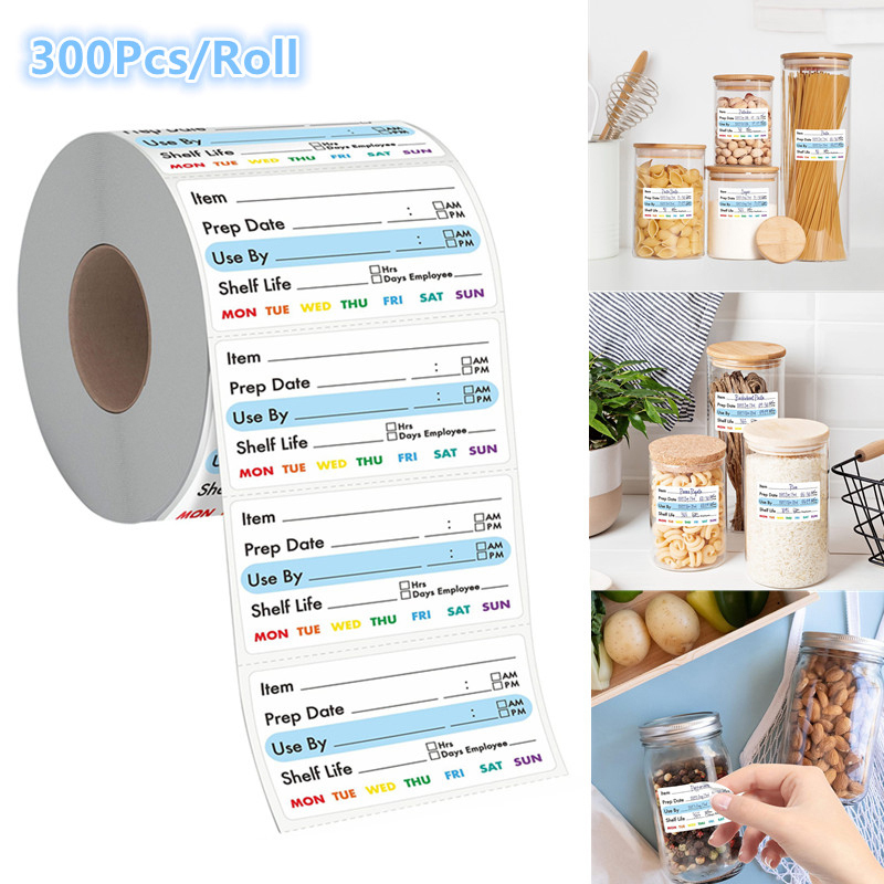 300Pcs/Roll Kitchen Date Food  - огляд і ціна Food Storage Expiration Dates