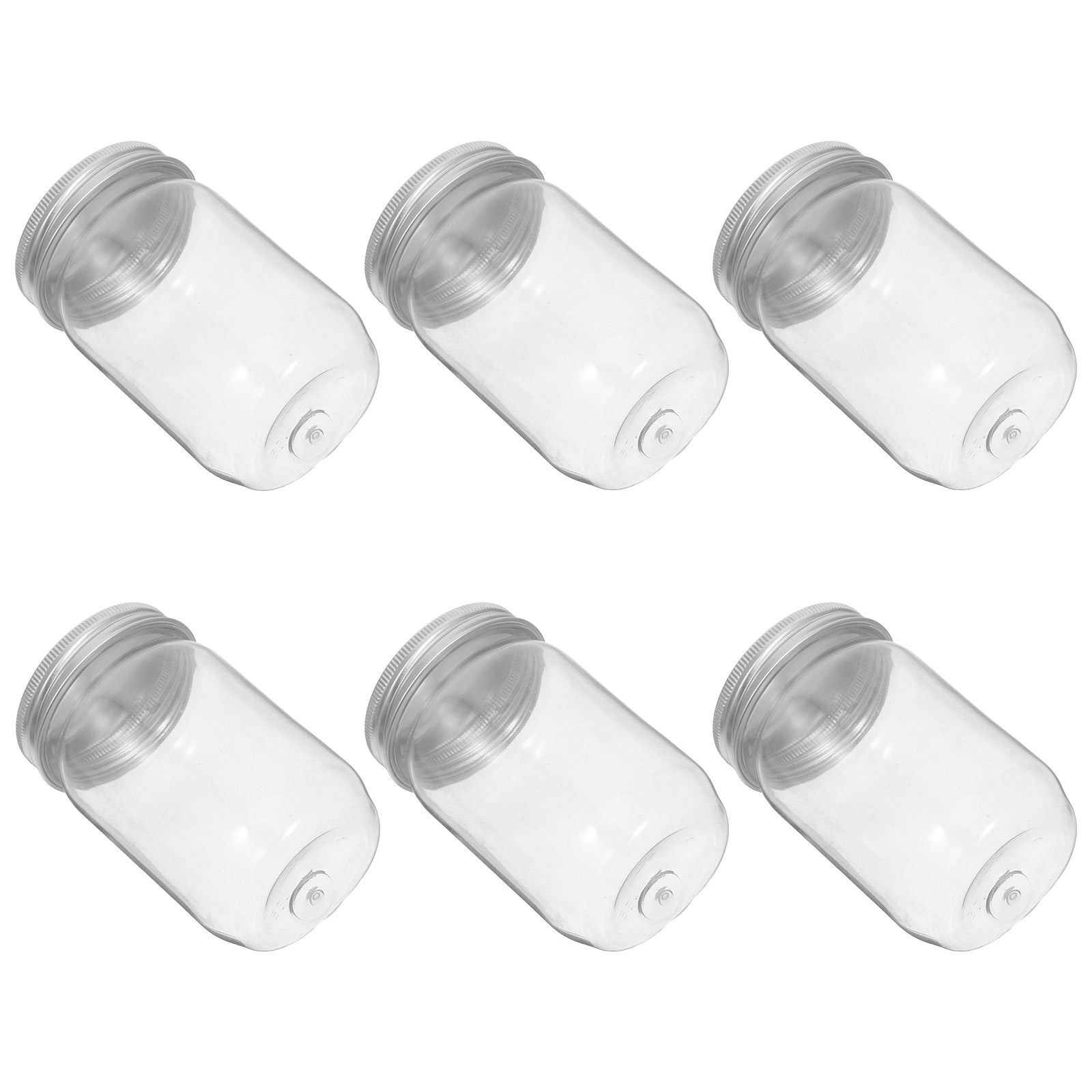 6Pcs Clear Plastic Mason Jars  - огляд і ціна Food Storage Lid