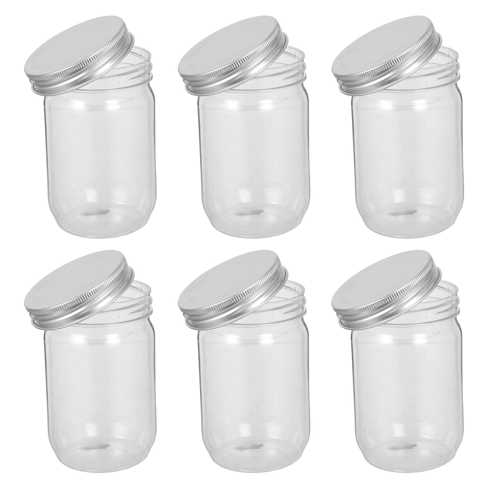 6Pcs Clear Plastic Mason Jars  - огляд і ціна Food Storage Lid