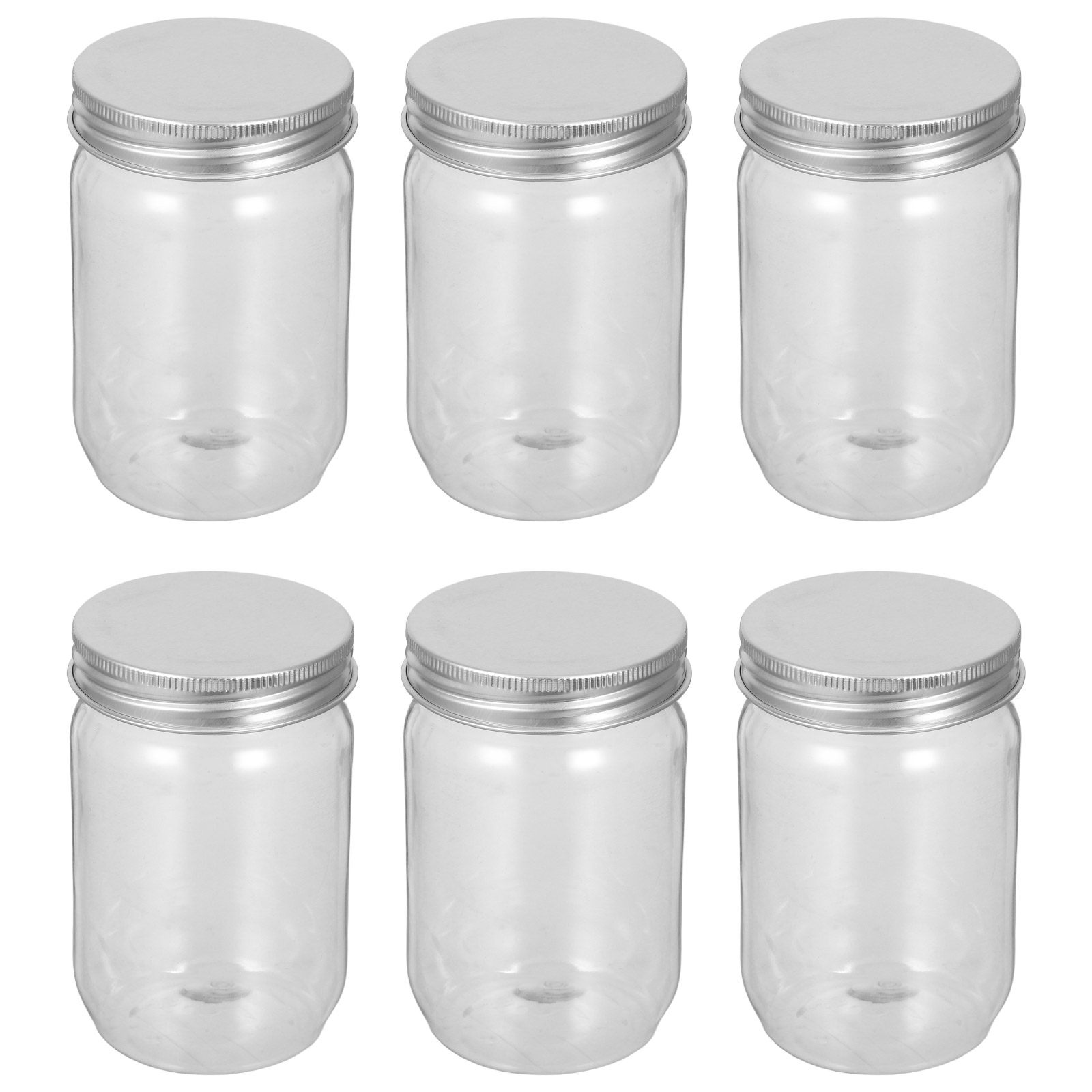 6Pcs Clear Plastic Mason Jars  - огляд і ціна Food Storage Lid