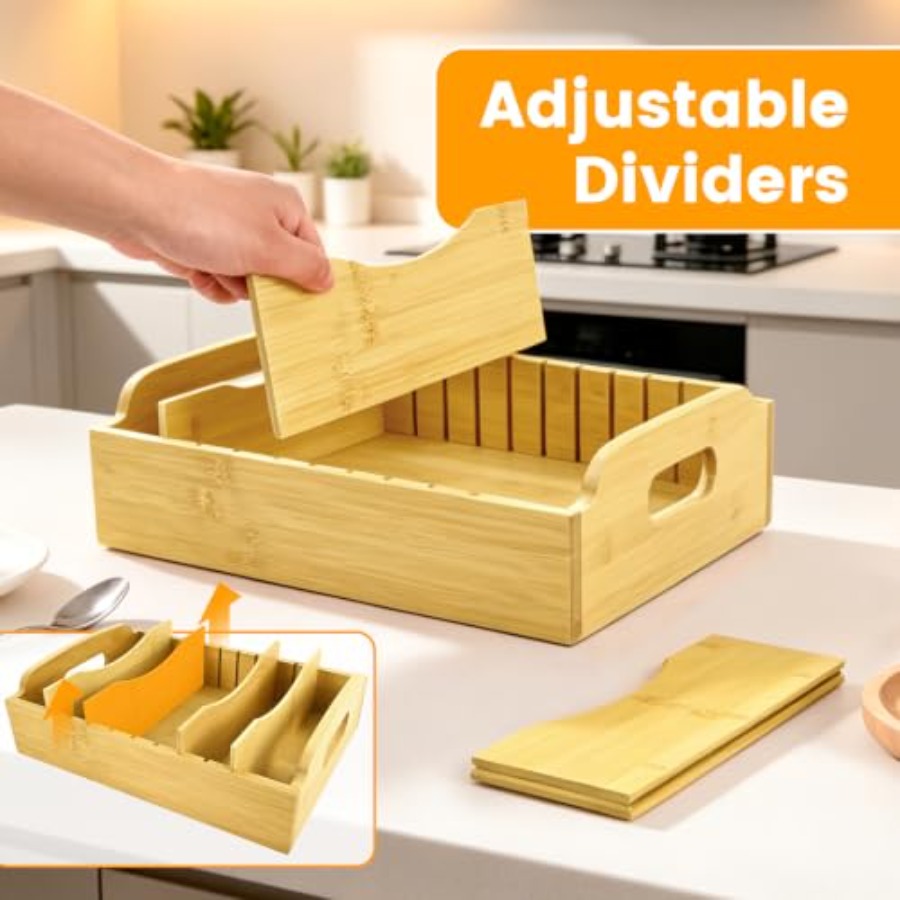 2 Pack Bamboo Lid Organizer, 1 - огляд і ціна Food Storage Lid