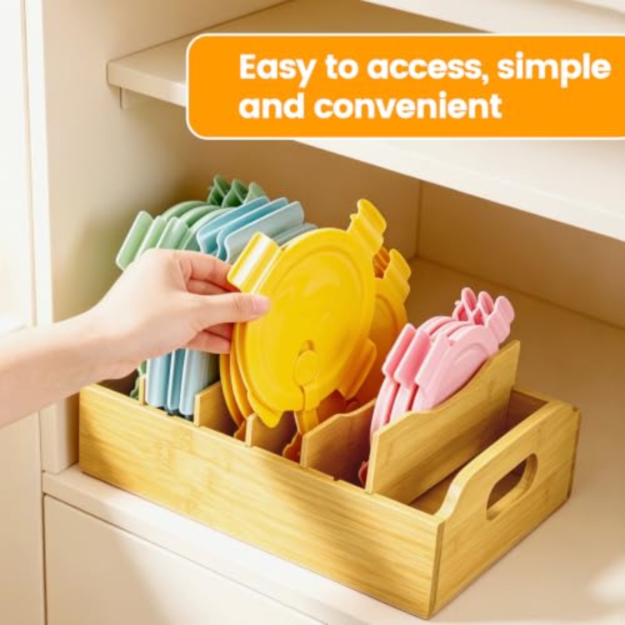2 Pack Bamboo Lid Organizer, 1 - огляд і ціна Food Storage Lid