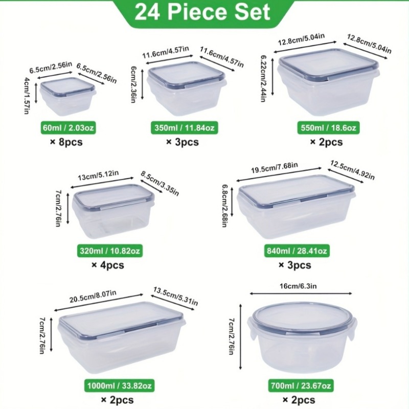 48PCS BPA-Free Food Storage Se - огляд і ціна Food Storage Order