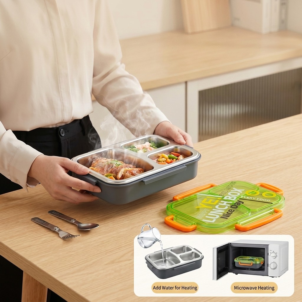 Microwavable 304 Stainless Ste - огляд і ціна Food Storage With Dividers