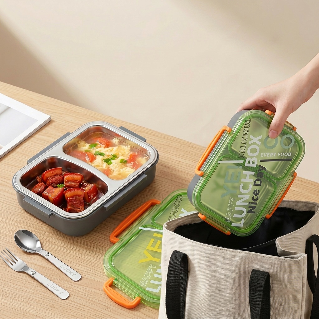 Microwavable 304 Stainless Ste - огляд і ціна Food Storage With Dividers