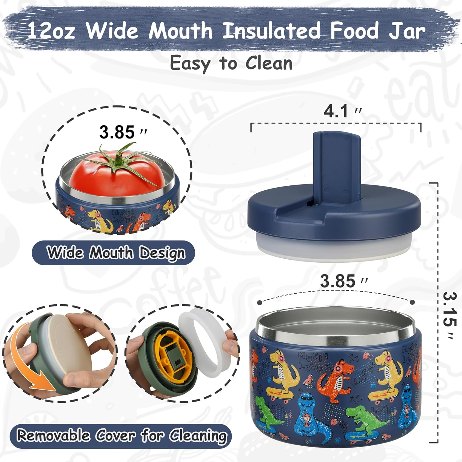 12oz Insulated Vacuum Food Jar - огляд і ціна Food Storage Thermos
