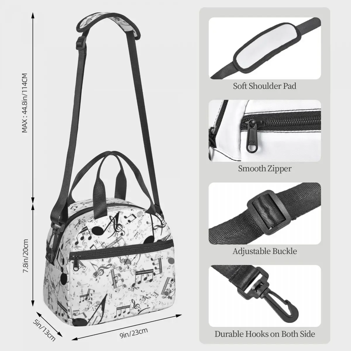 Bass Music Notes Insulated Lun - огляд і ціна Food Storage Notes